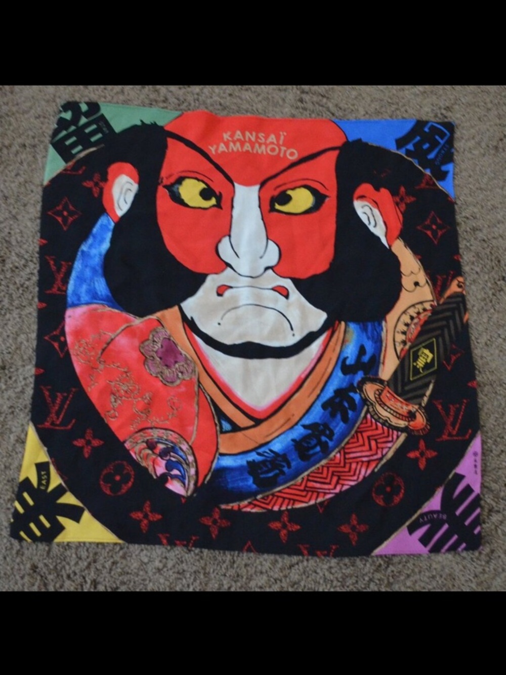 Louis Vuitton x Kansai Yamamoto Kabuki Multicolor Scarf 2018 Cruise Collection